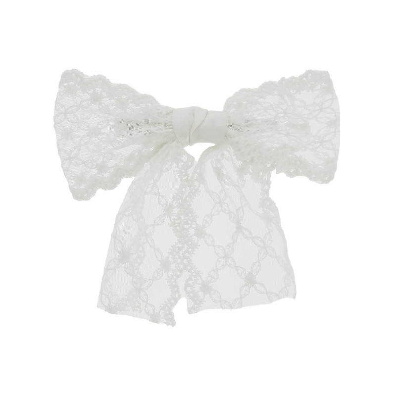 Barette cheveux avec noeud blanc Barette cheveux avec noeud blanc