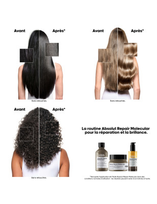 Huile réparatrice Absolut Repair Molecular – nutrition, anti-frisottis, brillance