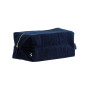 Trousse velours côtelé rectangulaire avec poignée Bleue Trousse velours côtelé rectangulaire avec poignée Bleue