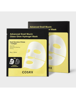 Masque hydrogel Advanced Snail Mucin Glass Glow - hydratation, éclat, apaisement