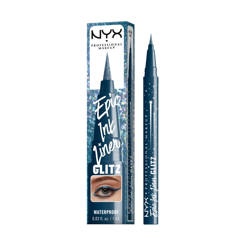 Eyeliner EPIC INK GLITZ Denim Dazzle - précision, éclat bleu métallique Eyeliner EPIC INK GLITZ Denim Dazzle - précision, éclat bleu métallique
