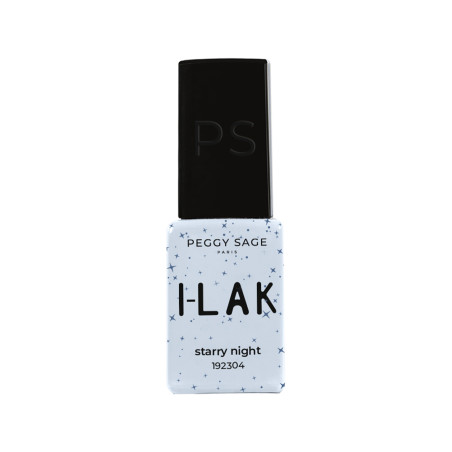 Vernis semi-permanent I-LAK - starry night - reflets argentés, tenue 3 semaines