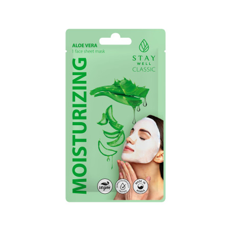 Masque visage Aloe Vera Moisturizing - hydratation, apaisement, fraîcheur