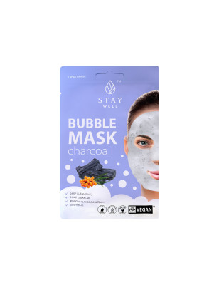 Masque tissu Bubble Charcoal - nettoyage profond, sébum, pores