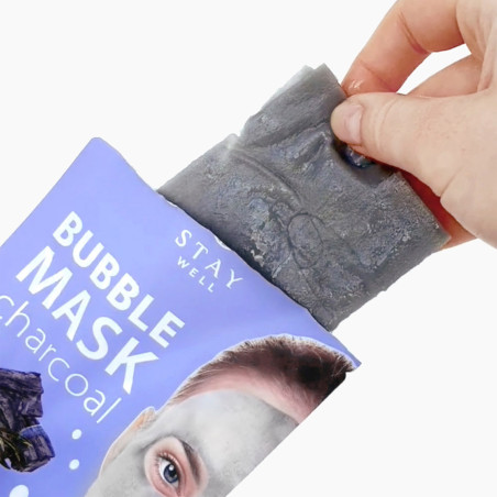 Masque tissu Bubble Charcoal - nettoyage profond, sébum, pores
