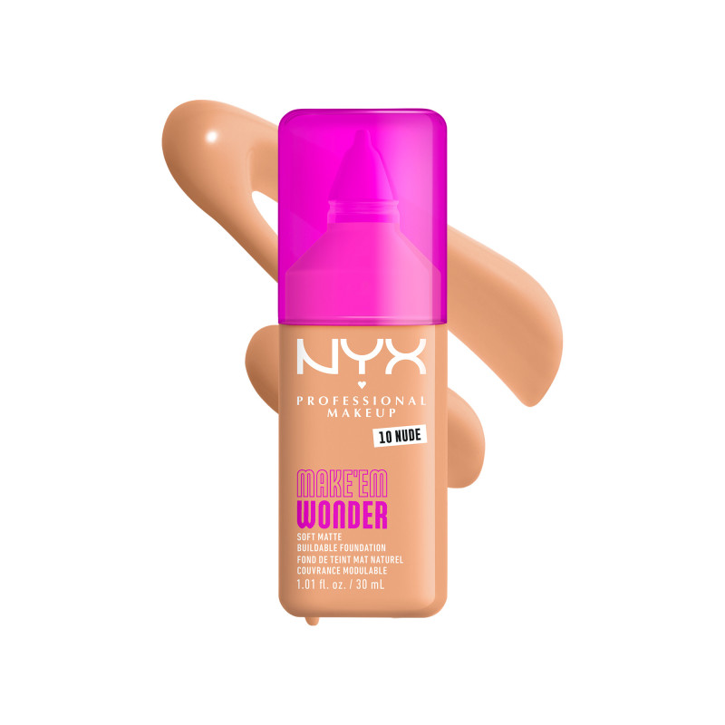 Fond de teint mat naturel couvrance modulable Make'em Wonder - 10 Nude Fond de teint mat naturel couvrance modulable Make'em Wonder - 10 Nude
