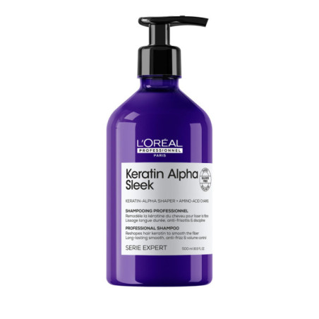 Shampoing disciplinant Keratin Alpha Sleek - lissage, anti-frisottis & discipline