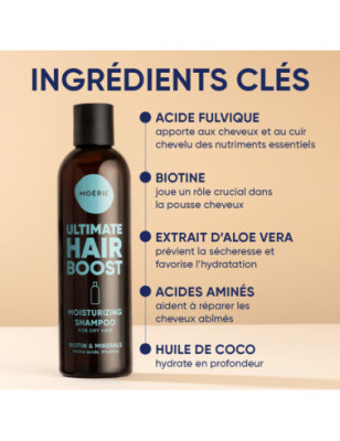 Shampoing de croissance hydratant biotine et minéraux