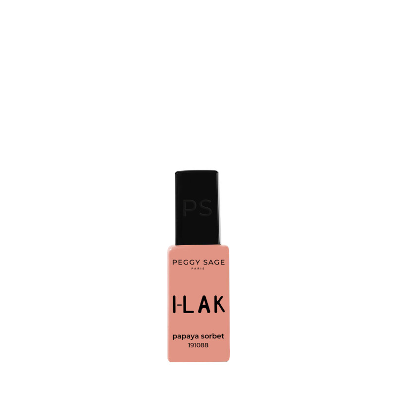Vernis semi-permanent I-LAK – couleur Papaya Sorbet, tenue longue durée Vernis semi-permanent I-LAK – couleur Papaya Sorbet, tenue longue durée