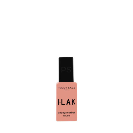 Vernis semi-permanent I-LAK – couleur Papaya Sorbet, tenue longue durée