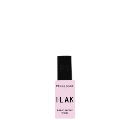 Vernis semi-permanent I-LAK – couleur Peach Sorbet, tenue longue durée