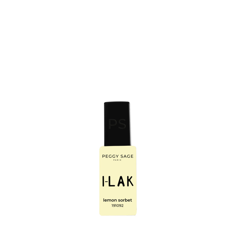 Vernis semi-permanent I-LAK – couleur Lemon Sorbet, tenue longue durée