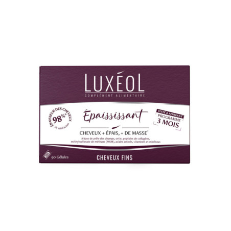 Luxéol Complément Alimentaire Épaississant 3 mois – épaissit, fortifie, sublime