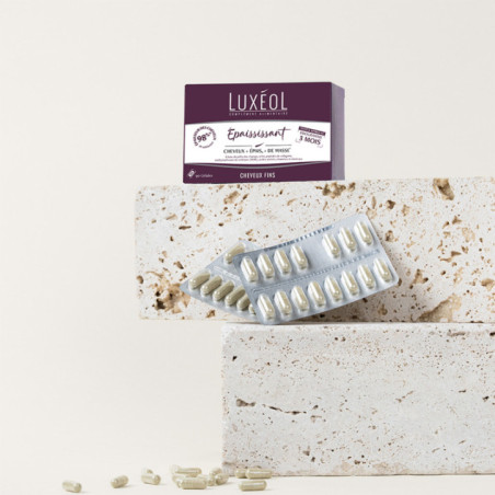 Luxéol Complément Alimentaire Épaississant 3 mois – épaissit, fortifie, sublime