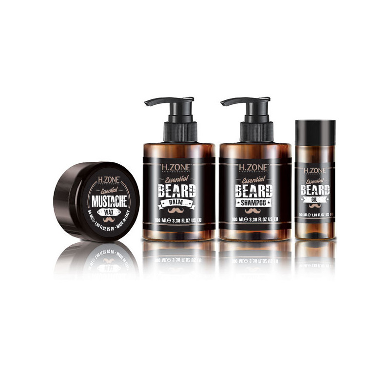 Kit shampooing, baume et huile barbe et moustache - Essential