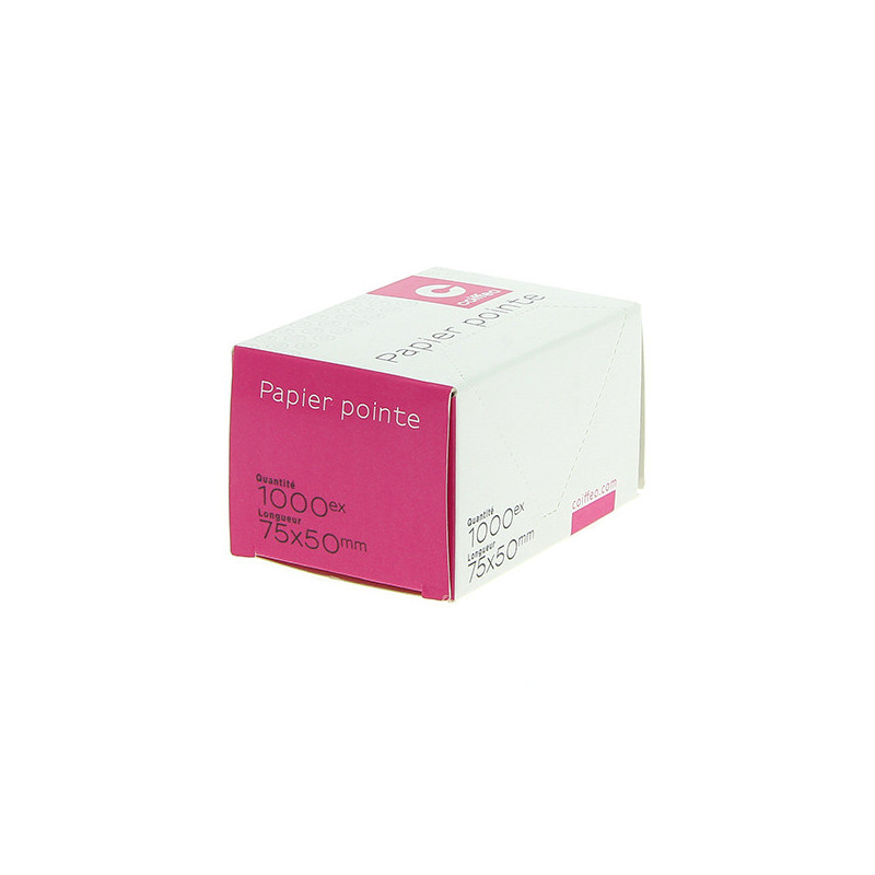 Boîte de 1000 papiers pointe 75x50mm Boîte de 1000 papiers pointe 75x50mm