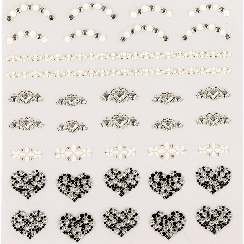Décors adhésifs pour ongles Coeur - Jewel Décors adhésifs pour ongles Coeur - Jewel