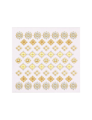 Décors adhésifs pour ongles jewel dorés