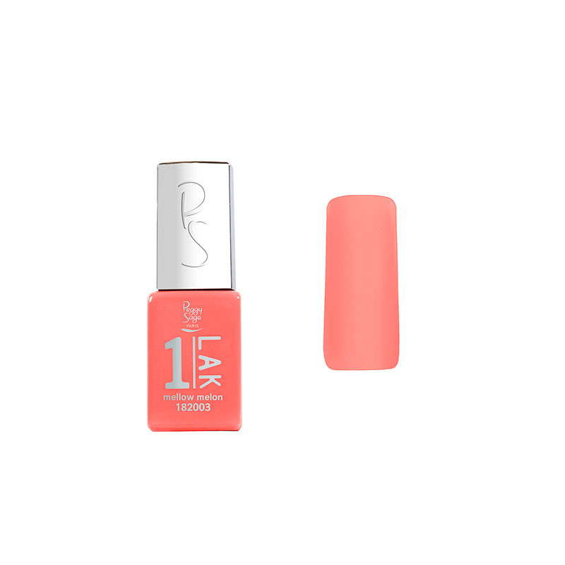 Mini vernis semi-permanent 1-LAK - Mellow melon Mini vernis semi-permanent 1-LAK - Mellow melon