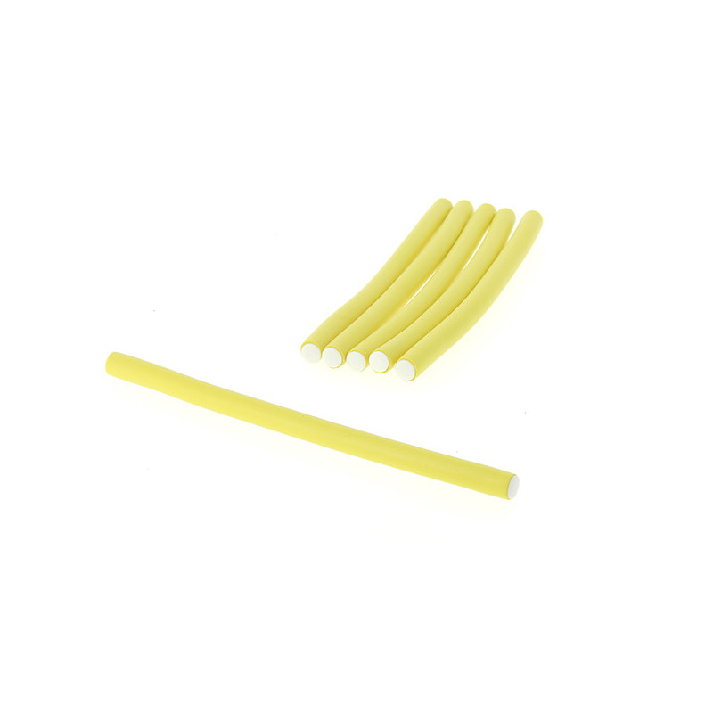 Flexi rollers 10mmx18cm x6 Jaune Flexi rollers 10mmx18cm x6 Jaune