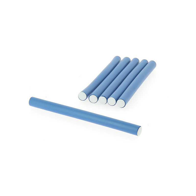 Flexi rollers 14mmx18cm x6 Bleu Flexi rollers 14mmx18cm x6 Bleu