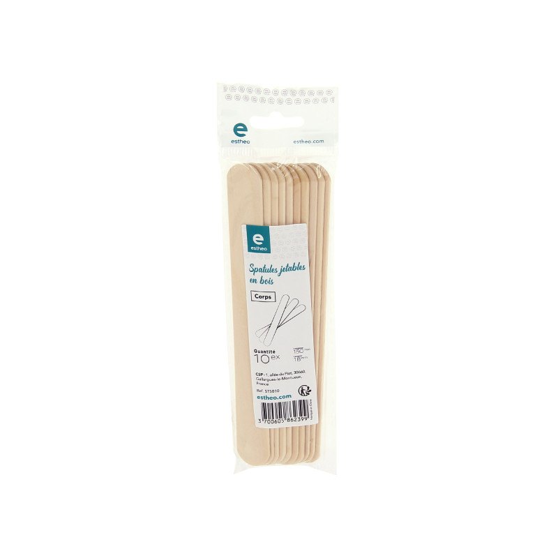 Spatules bois corps x10 Spatules bois corps x10