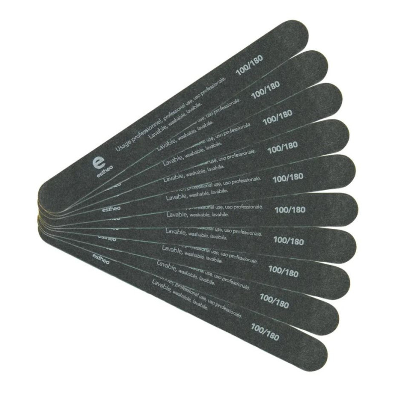 Limes droites 100-180 Noires x10 Limes droites 100-180 Noires x10