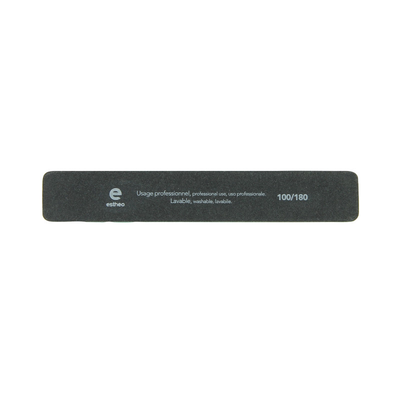 Lime à ongles rectangulaire 100-180 Noire Lime à ongles rectangulaire 100-180 Noire